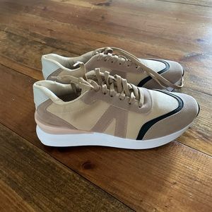 Stylish Tan and Black Women's Sneakers